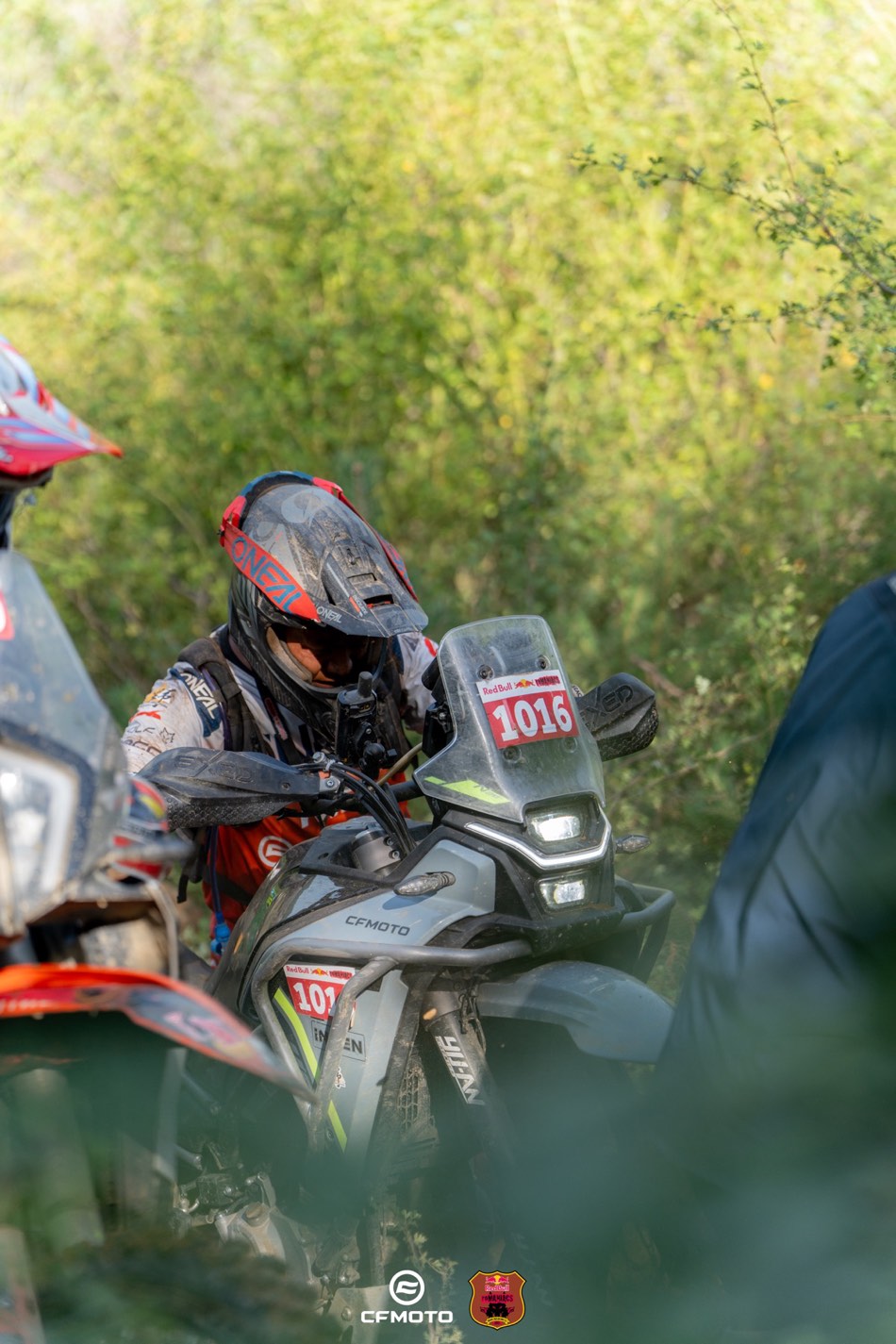 Adventure rider on the trail